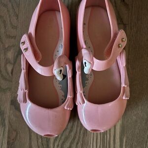 Mini Melissa Pink Flamingo Dress Shoes